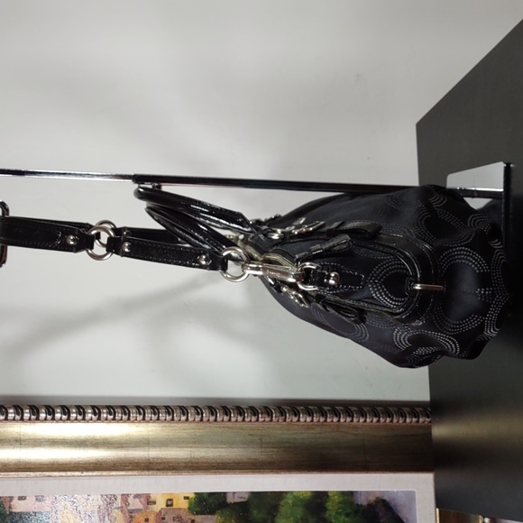 Coach "Madison" Optic Jaquard Satchel/Shoulder Bag - Picture 4 of 13